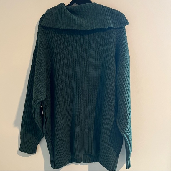 Free People Swim Too Deep Cardi in Deepest Spruce - Picture 10 of 10